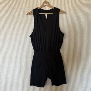 Free People Movement Black Runsie Running One Piece Size XS NWOT